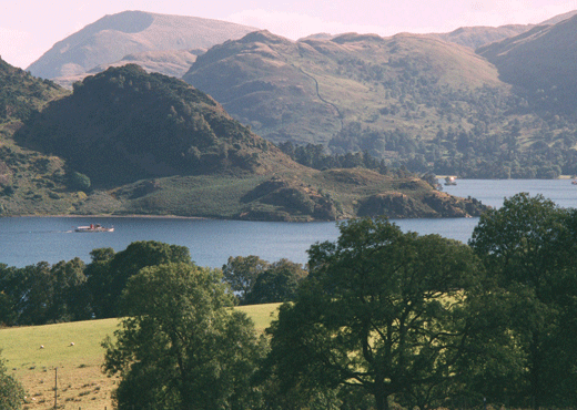 Looking South-East across Ullswater, Cumbria, England